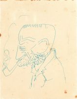 Candido Portinari - Caricatura de Homem com Cachimbo