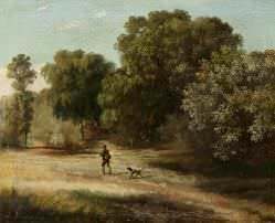 Henri Nicolas Vinet - Caçador com seu Cachorro