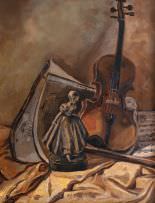Abelardo Zaluar - Violino, partitura e escultura