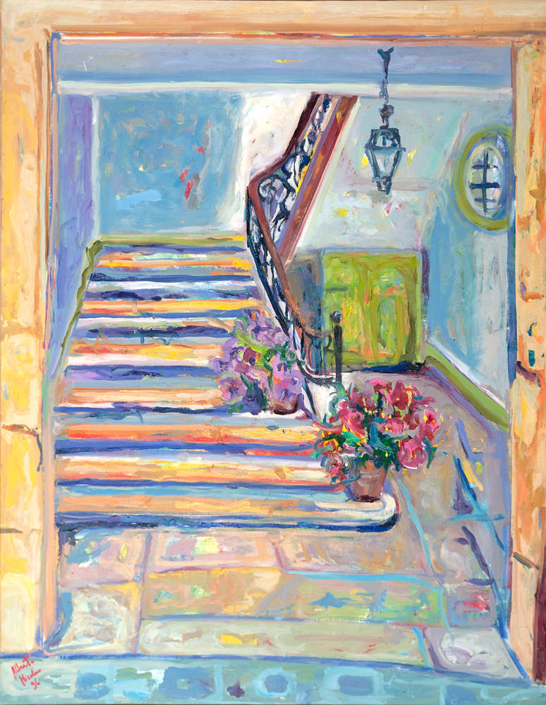 Alberto Nicolau - Vaso de Flores na Escada