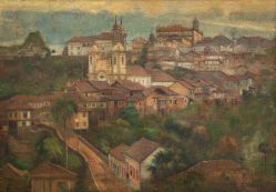 Alberto Valença - Paisagem com Casas