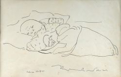 Aldemir Martins - Bebê Dormindo - Retrato de Pedro