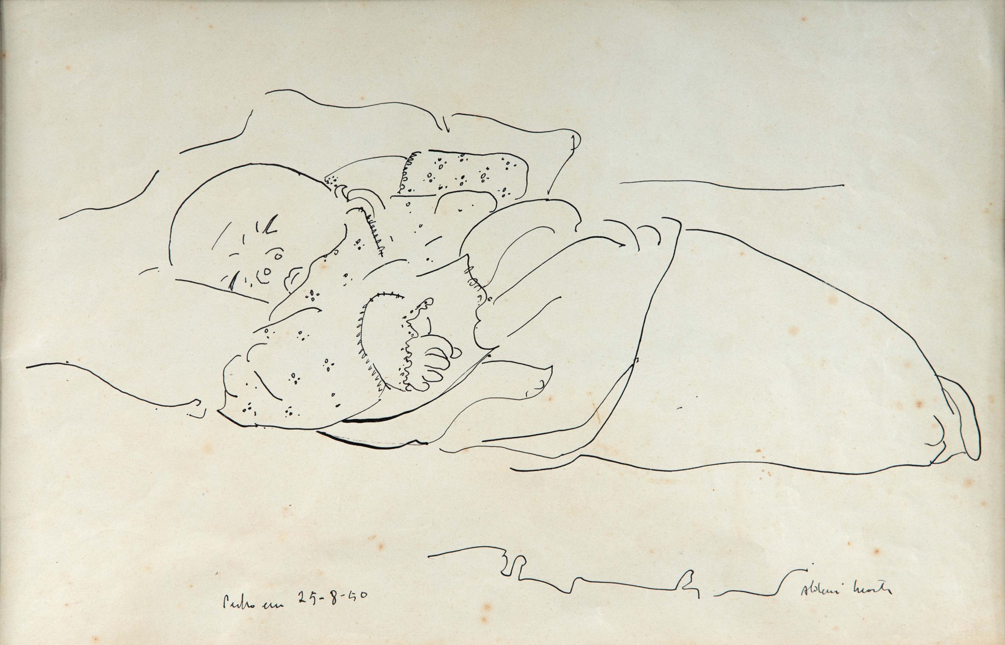 Aldemir Martins - Bebê Dormindo - Retrato de Pedro