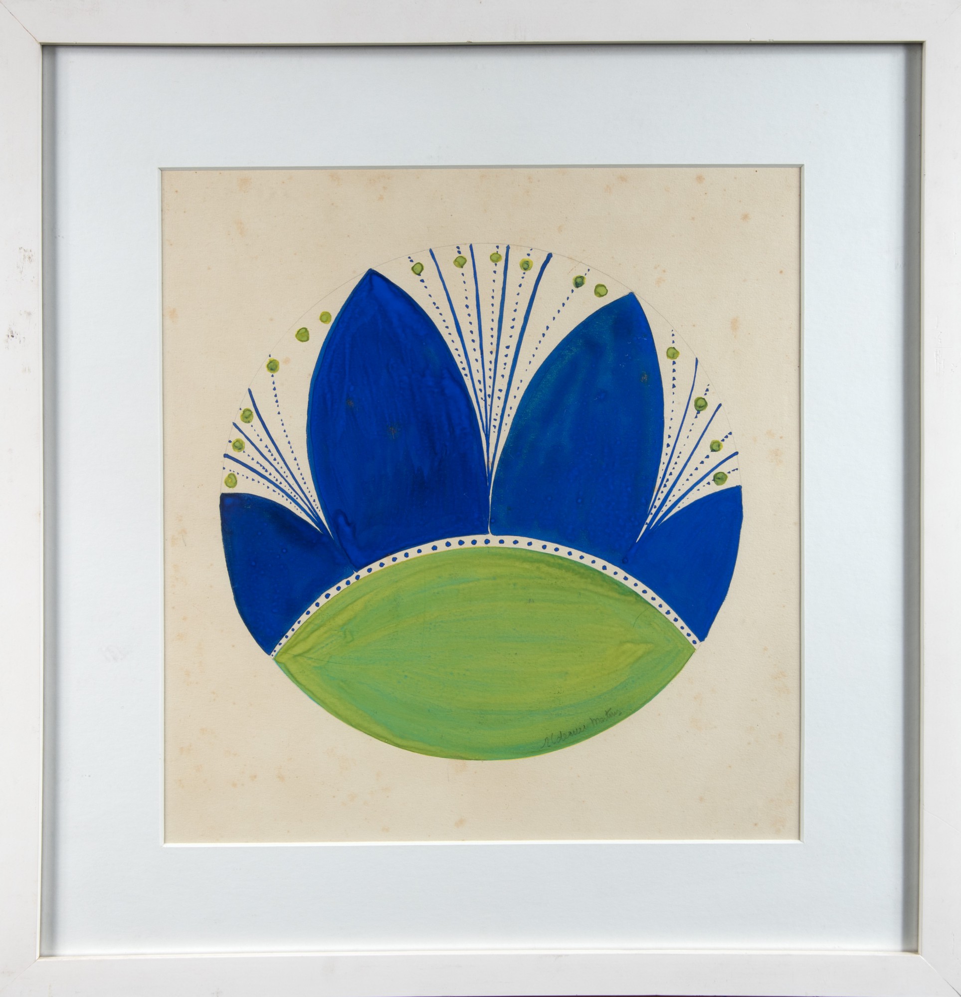 Aldemir Martins - Flor Azul e Verde
