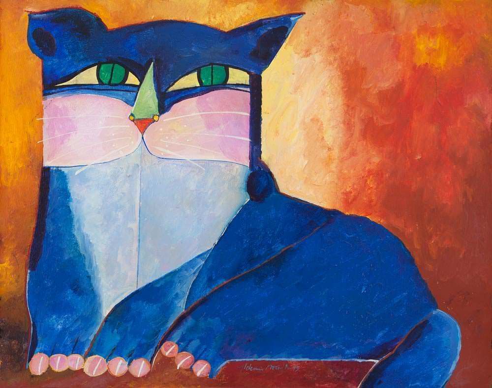 Aldemir Martins - Gato azul