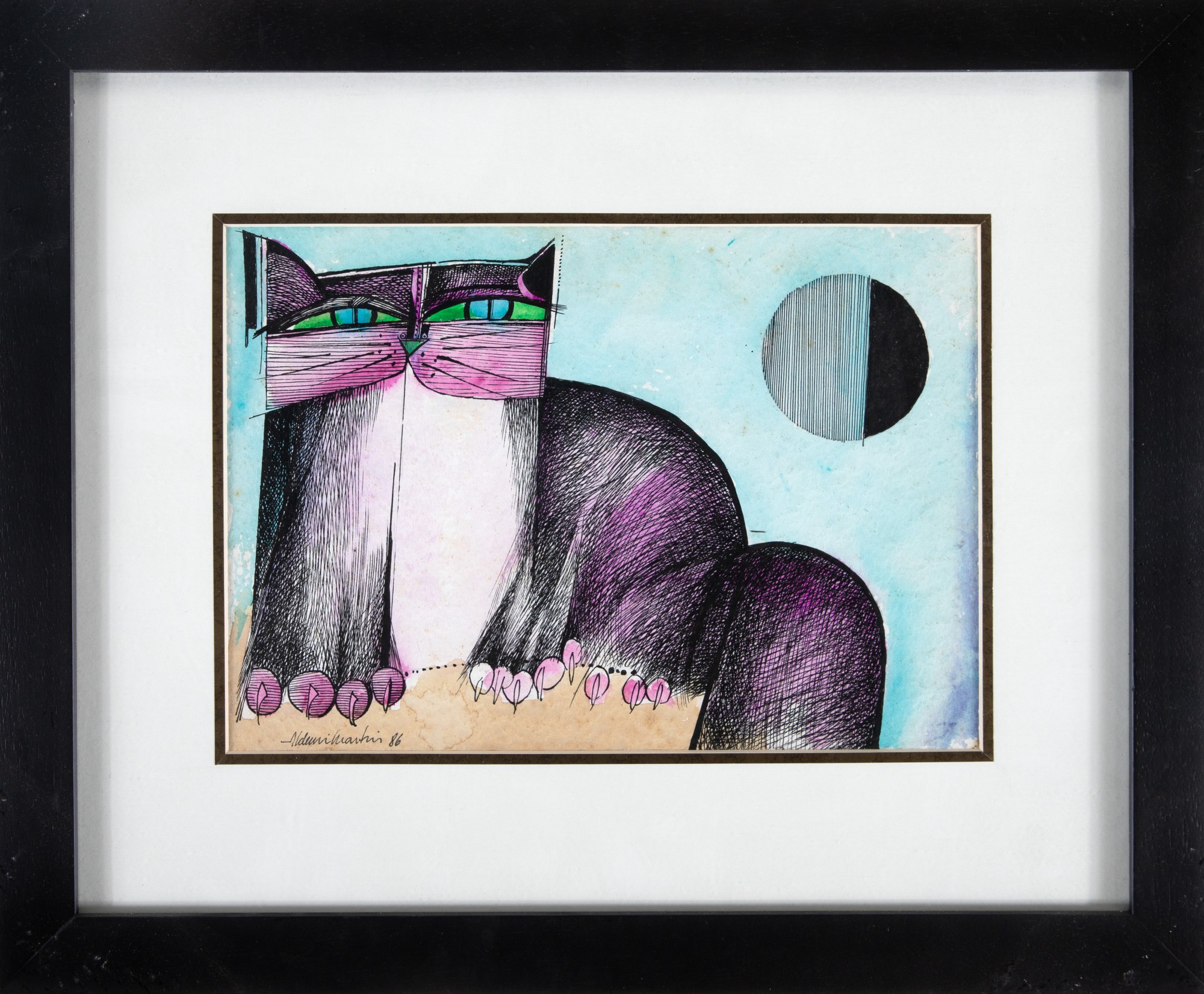 Aldemir Martins - Gato Com Lua