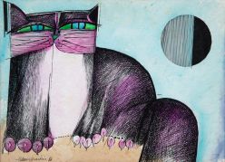 Aldemir Martins - Gato Com Lua