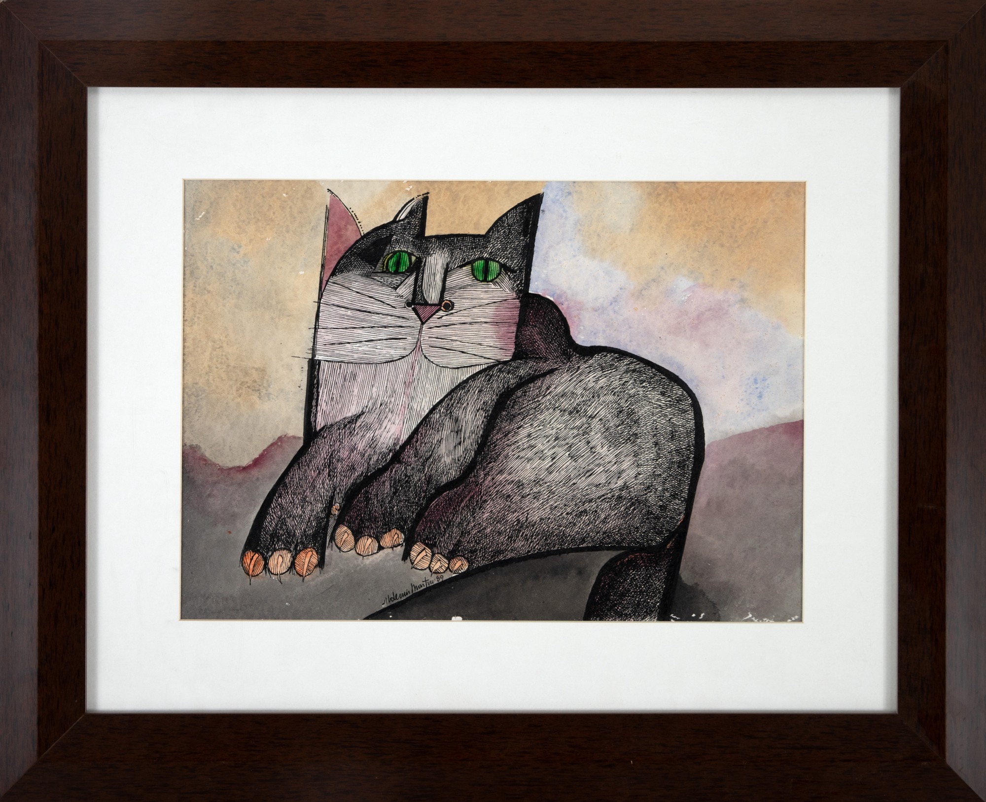 Aldemir Martins - Gato Com Olhos Verdes