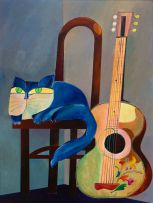 Aldemir Martins - Gato com Violão
