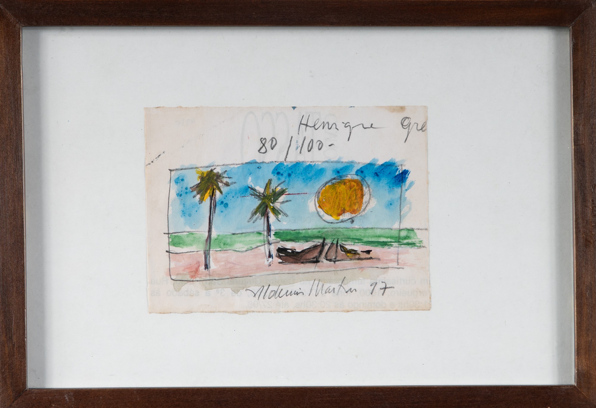 Aldemir Martins - Paisagem à Beira Mar