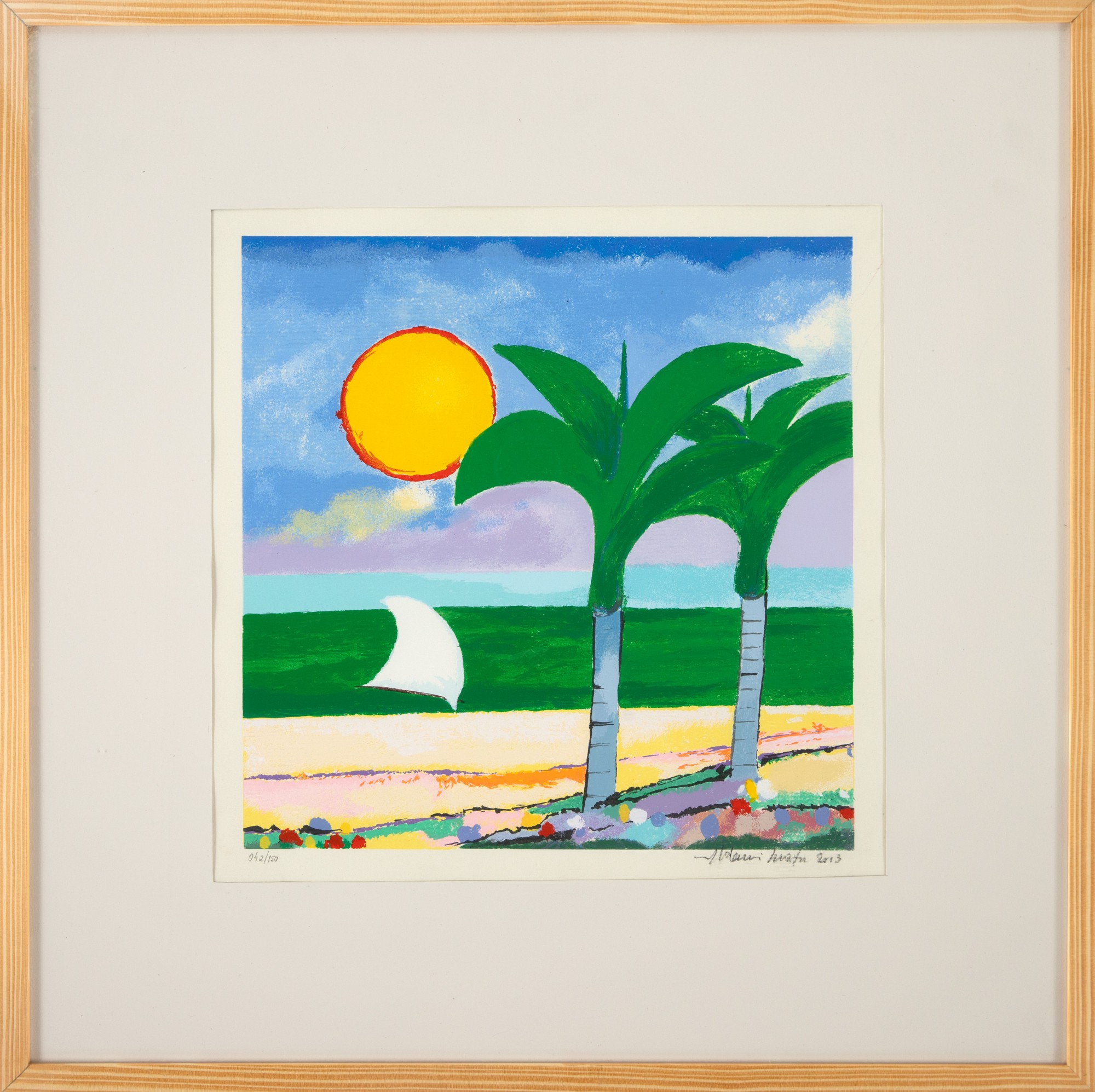 Aldemir Martins - Paisagem com Coqueiros