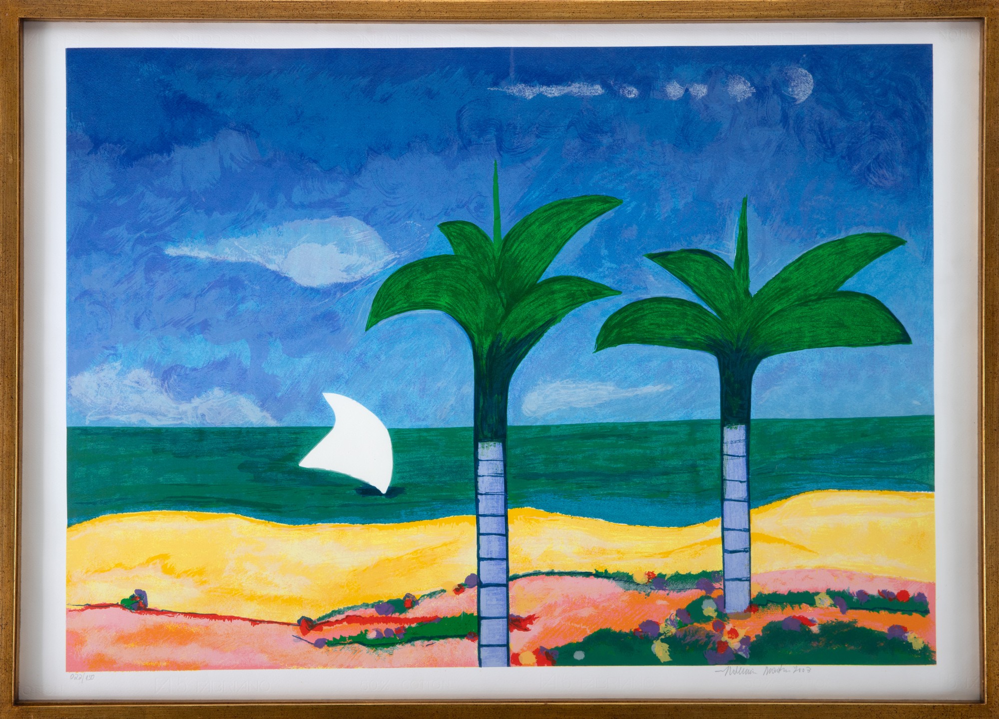 Aldemir Martins - Paisagem com Coqueiros