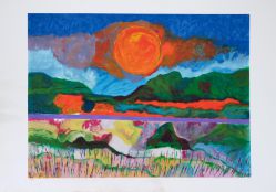 Aldemir Martins - Landscape With Sun