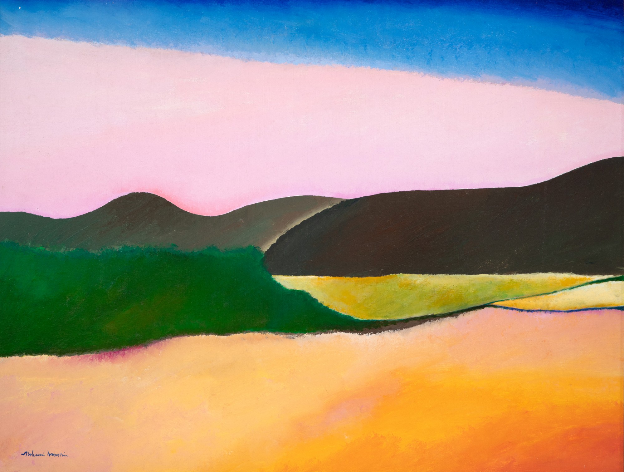 Aldemir Martins - Paisagem Cor Rosa