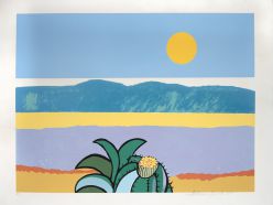 Aldemir Martins - Paisagem, Sol e Cactos
