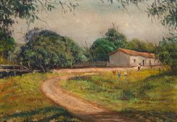 Aldo Cardarelli - Paisagem com Casebre e Figura