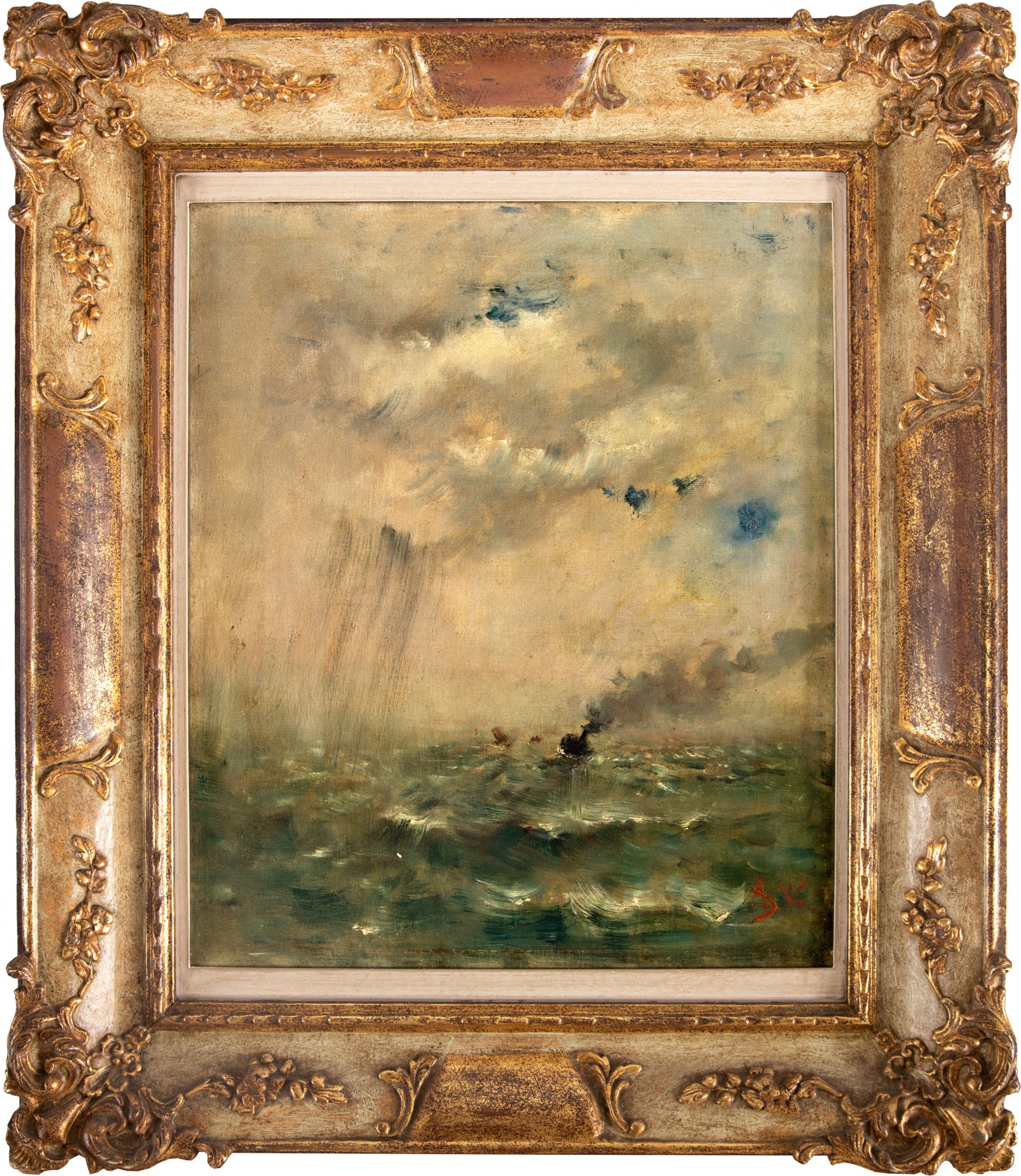 Alfred Steven - Barco e Mar Revolto