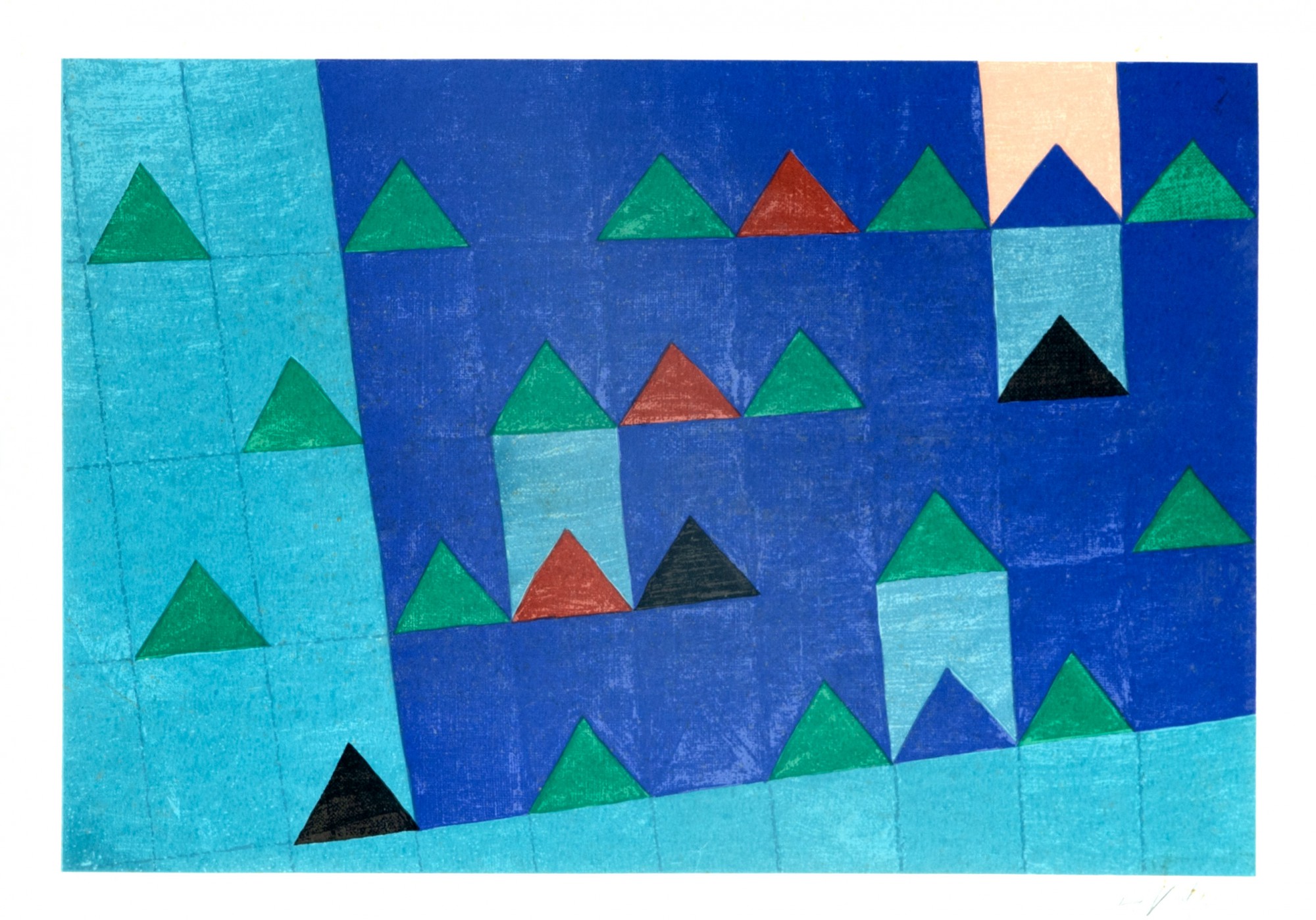 Alfredo Volpi - Bandeirinhas Azuis
