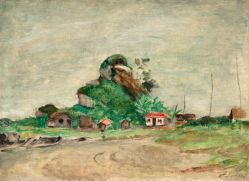 Alfredo Volpi - Paisagem em Itanhaém
