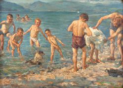 Angelo Cantu - Crianças na Praia
