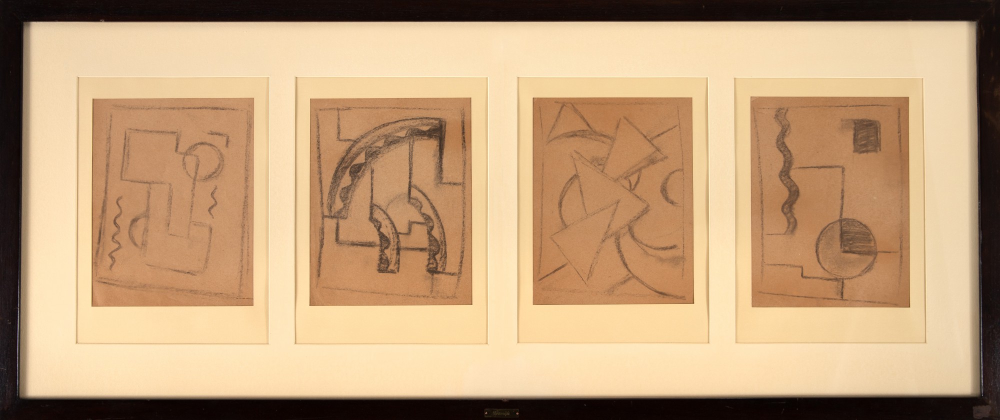 Antonio Gomide - 4 Estudos de ornamentos Art Deco