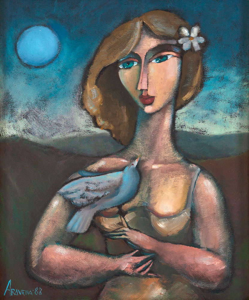 Aravena - Mulher com Pássaro