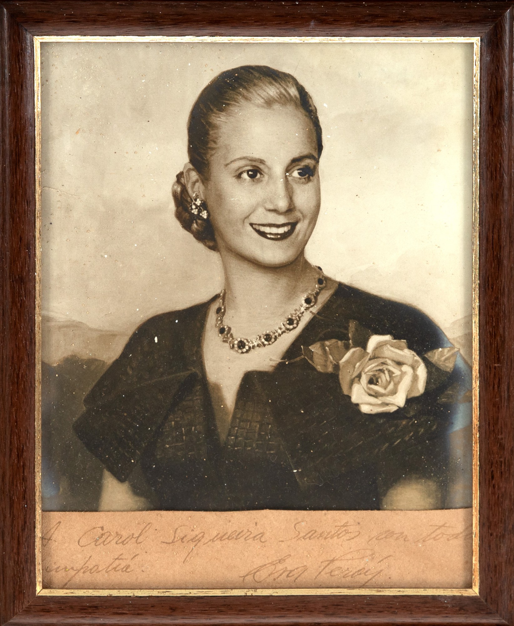 Foto Autografada Eva Peron -