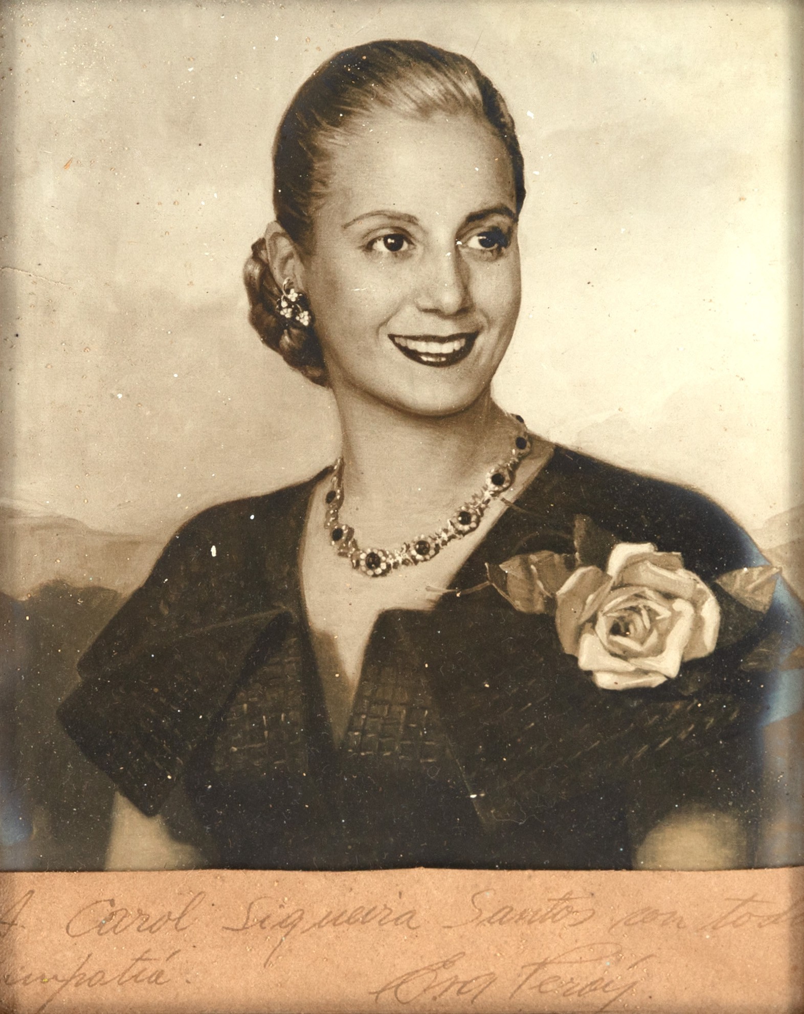 Foto Autografada Eva Peron - 