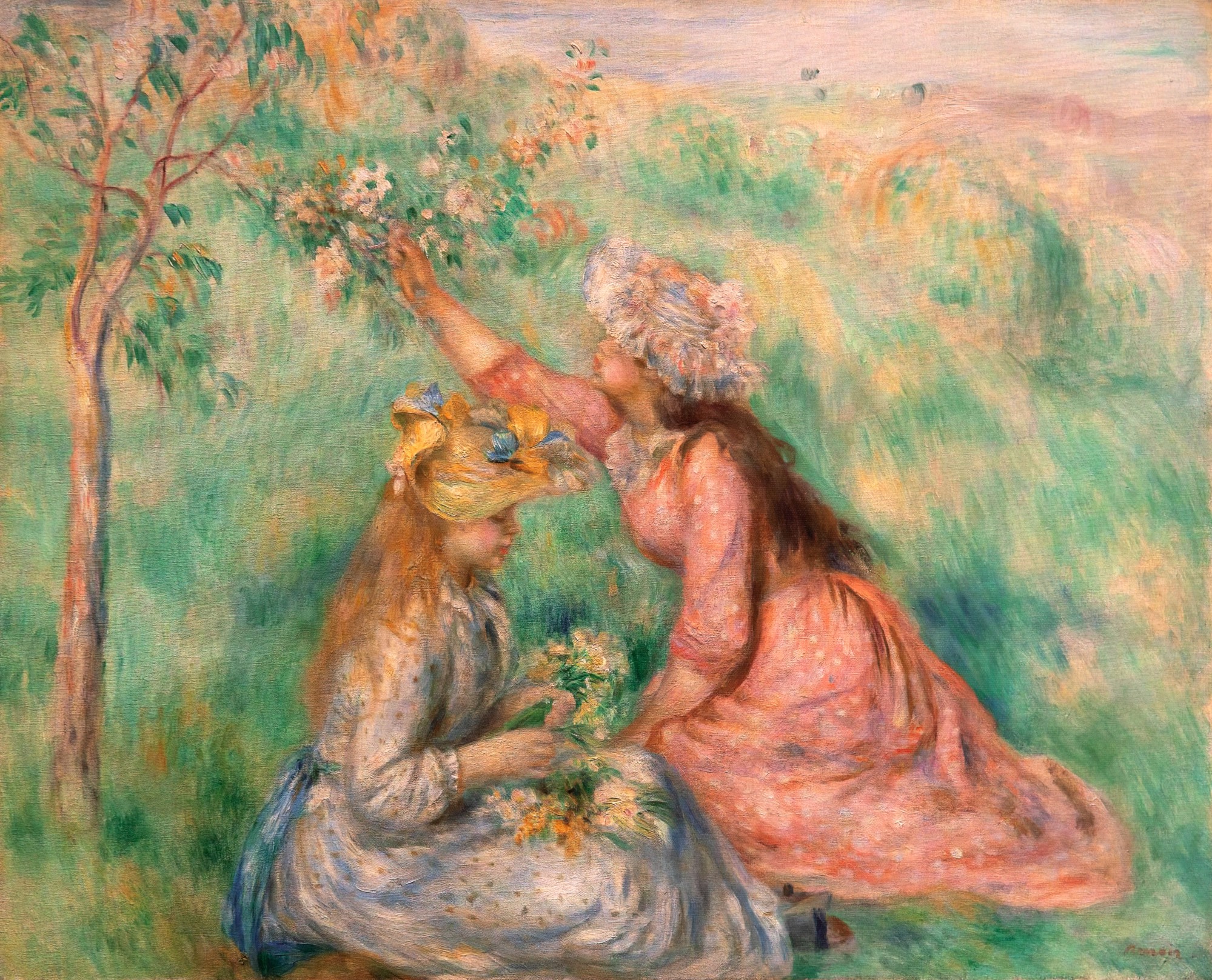 Meninas Colhendo Flores -