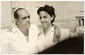 Oscar Niemeyer e Maria Luiza na Acrópole - 