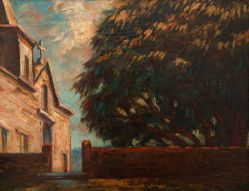 Autor Não Identificado - Paisagem com Igreja