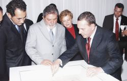 Autor Não Identificado - Presidente Luís Inácio Lula na Inauguração da Exposição Tesouros dos Mapas