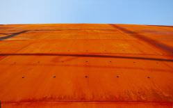 Autor Não Identificado - Sede Banco Santos - Fachada Laranja em Vista Ascencional