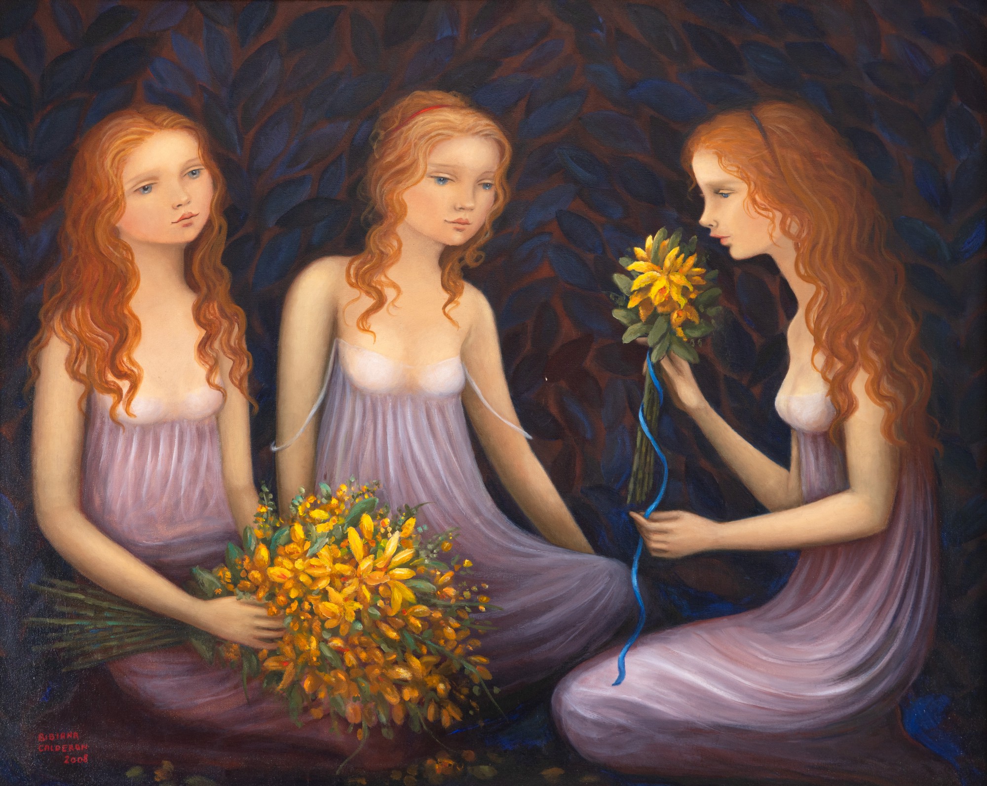 Bibiana Calderon - Três Meninas com Flores