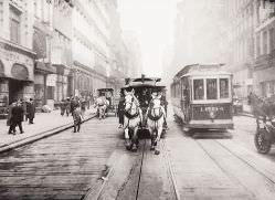 Brown Brothers - The Horse Car‘s Last Day, on the Streets of New York