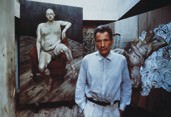 Bruce Bernard - Lucian Freud with two Paintings