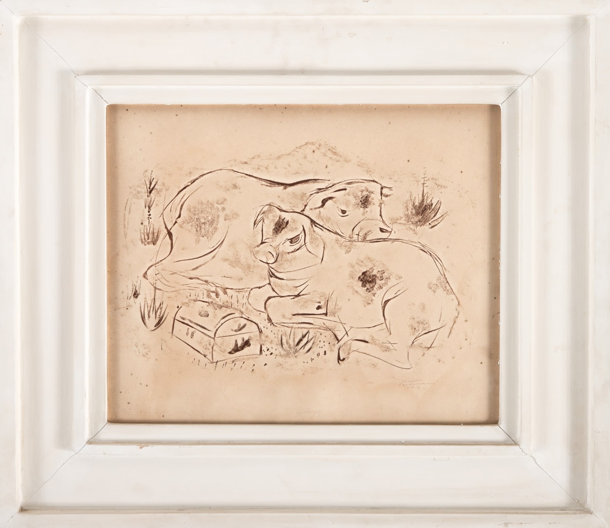 Candido Portinari - Vaquinhas Deitadas no Pasto