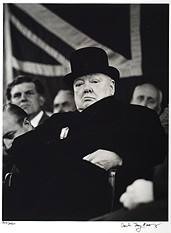 Carl Mydans - Prime Minister Winston Churchill at Biggles Wade England