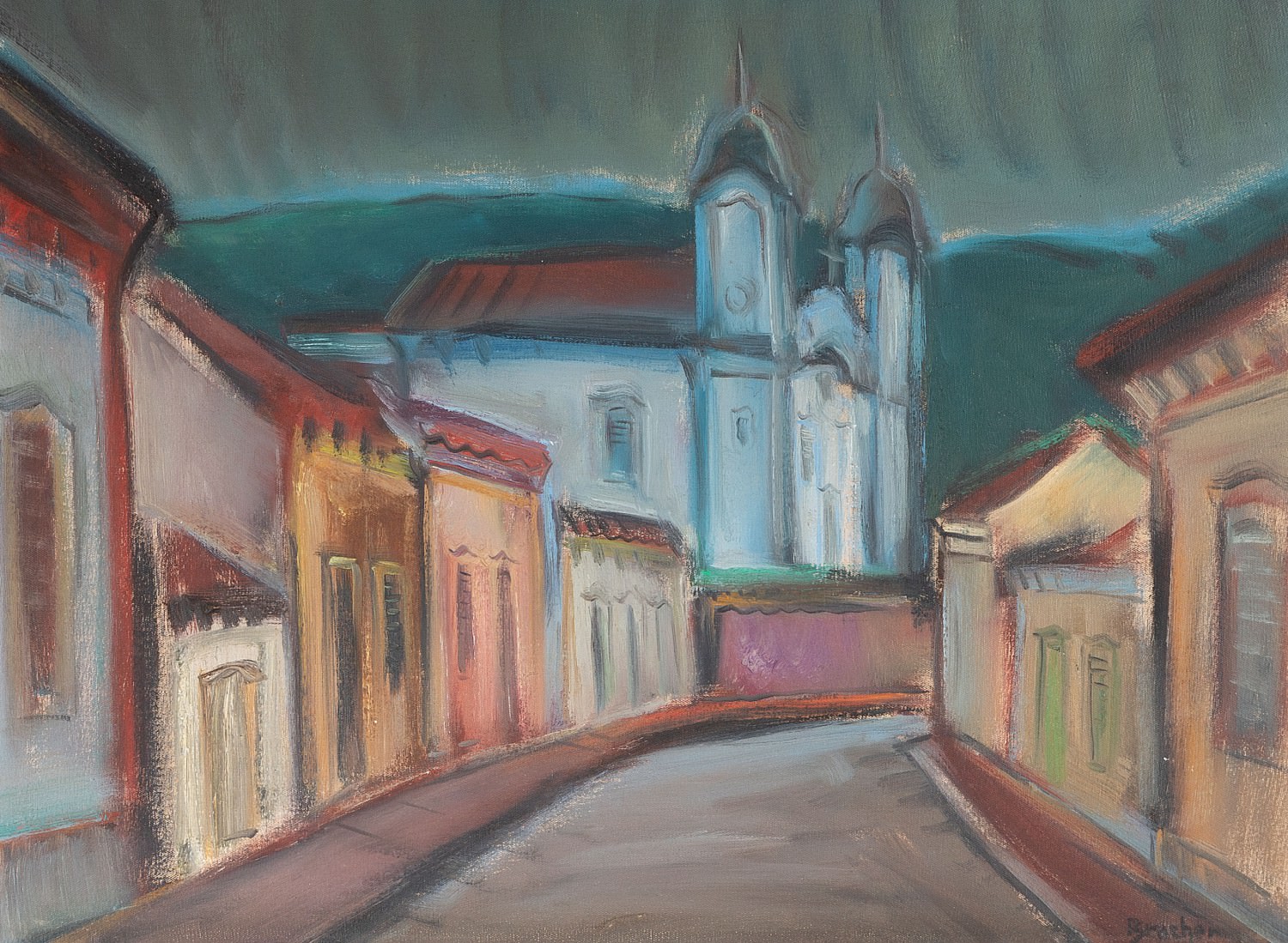 Carlos Bracher - Rua e Matriz de Santo Antonio - Tiradentes