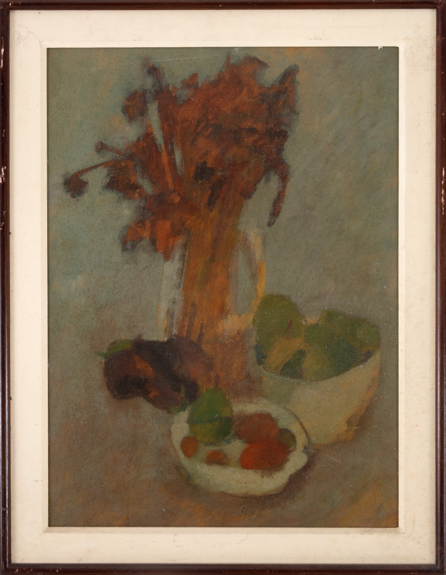 Carlos Scliar - Flores, beringelas e etc.