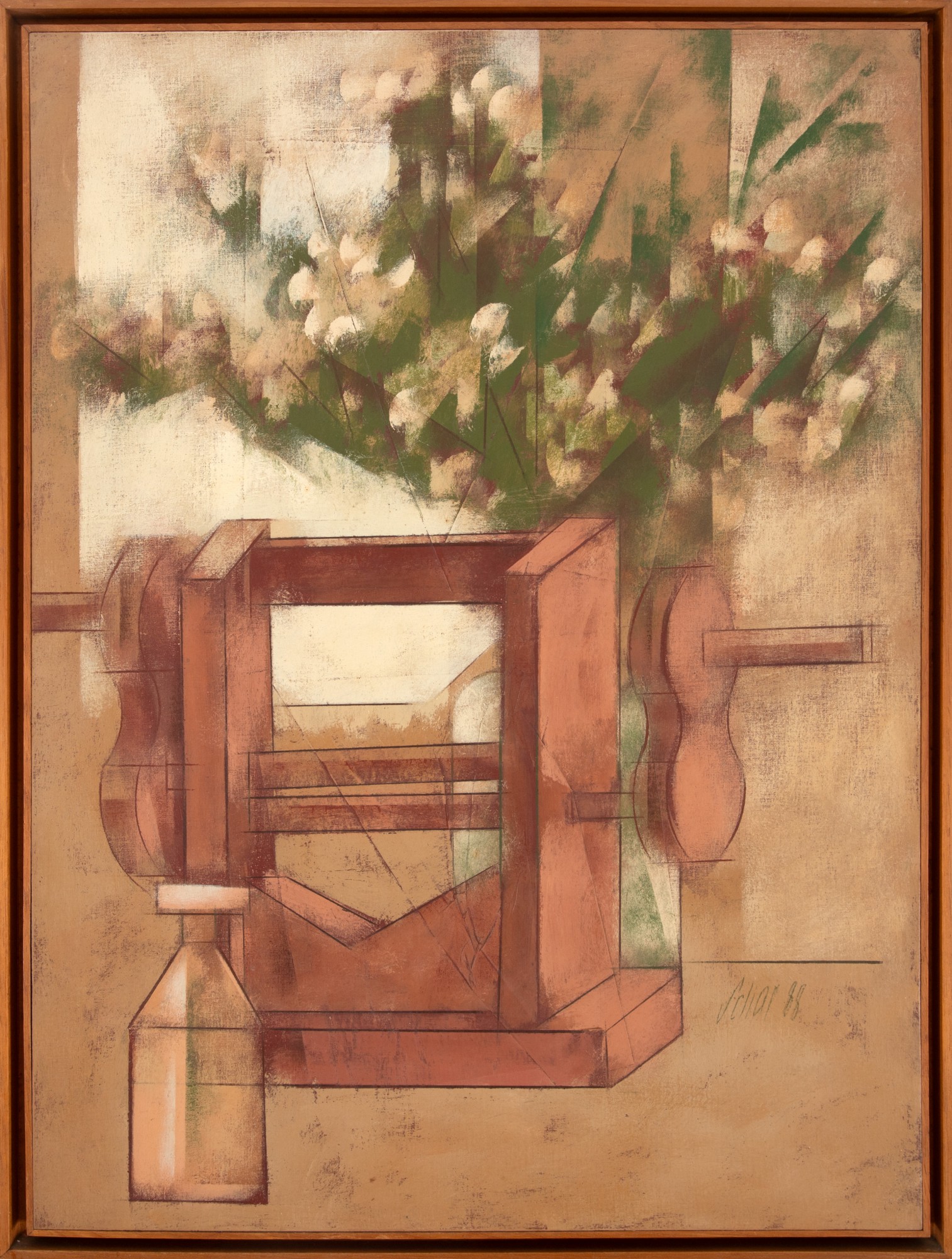 Carlos Scliar - Natureza Morta Com Flores e Aparelho