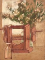 Carlos Scliar - Natureza Morta Com Flores e Aparelho