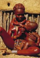 Carol Beckwith / Angela Fisher - Himba Girl with Baby, Namibia