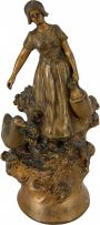Charles Korschann - Figura Feminina com Ave