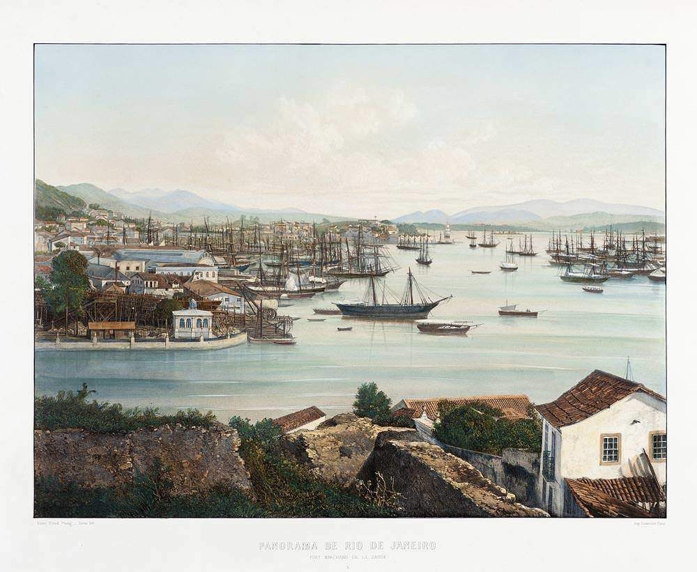 Charles Ribeyrolles - PANORAMA DE RIO DE JANEIRO, PORT MARCHAND DE LA SAÚDE