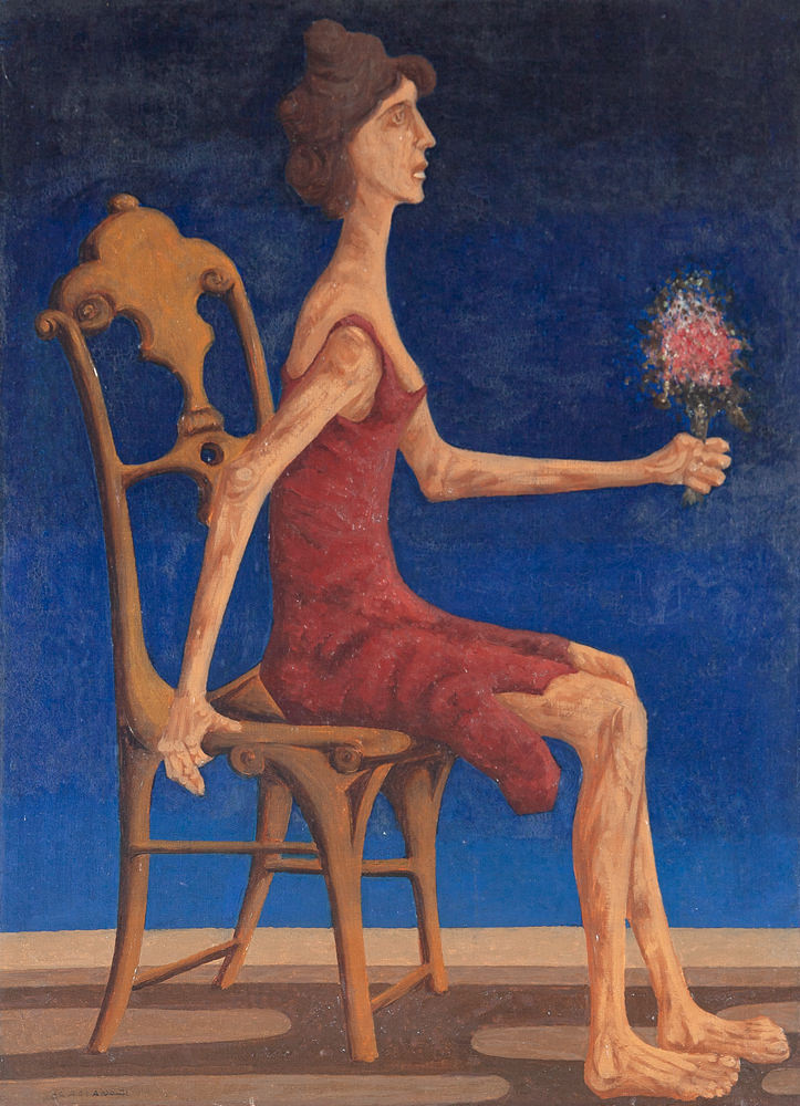Clóvis Graciano - Mulher com Ramalhete de Flor