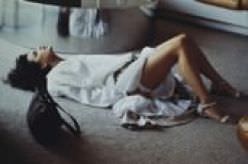Denis Piel - Girl in White Lying on the Floor