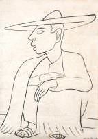 Diego Rivera - Hombre con Sombrero