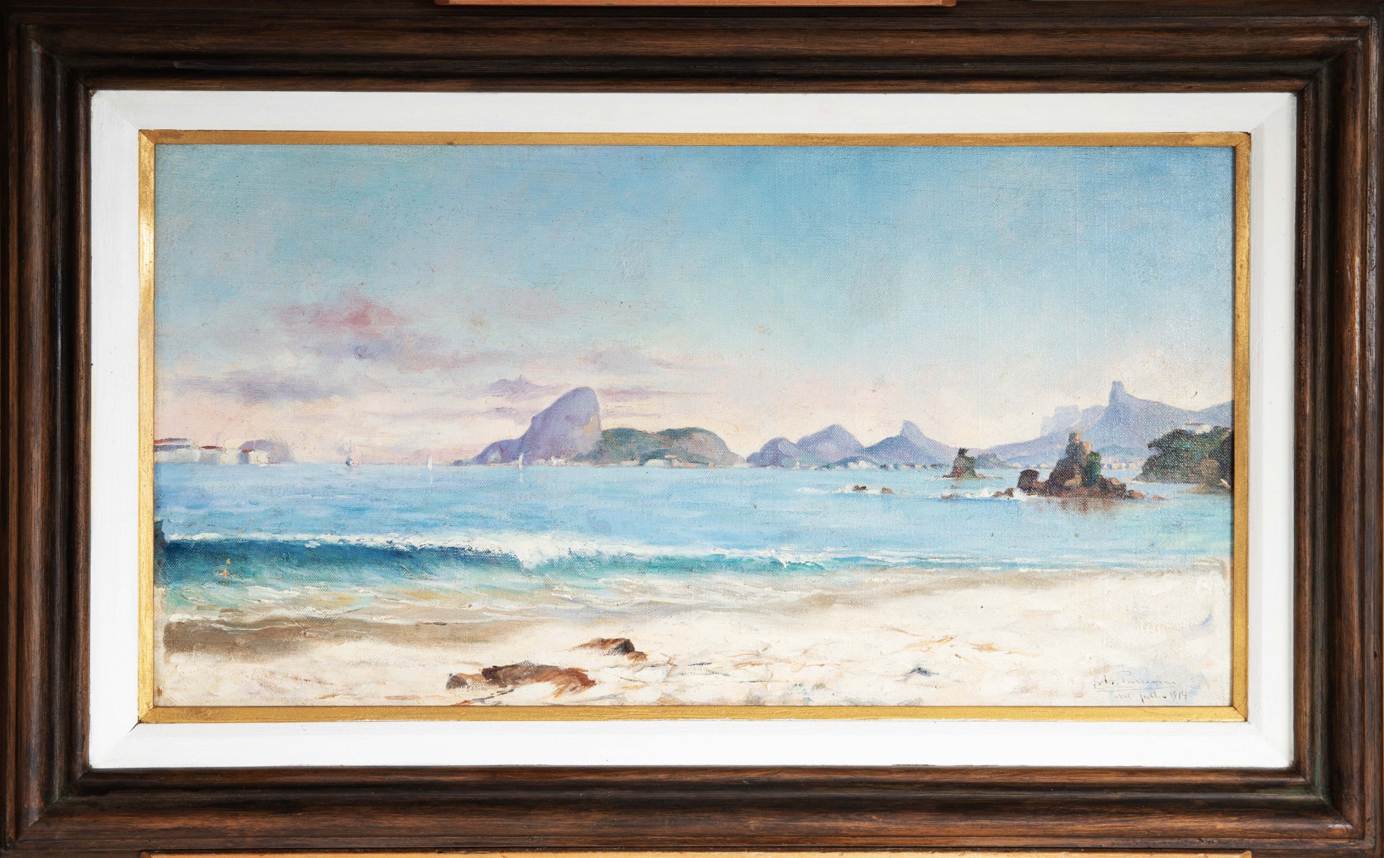 Edgar Parreiras - Fortaleza de Santa Cruz da Barra, Pão de Açúcar, Morro dois Irmãos, Pedra da Gávea e Corcovado