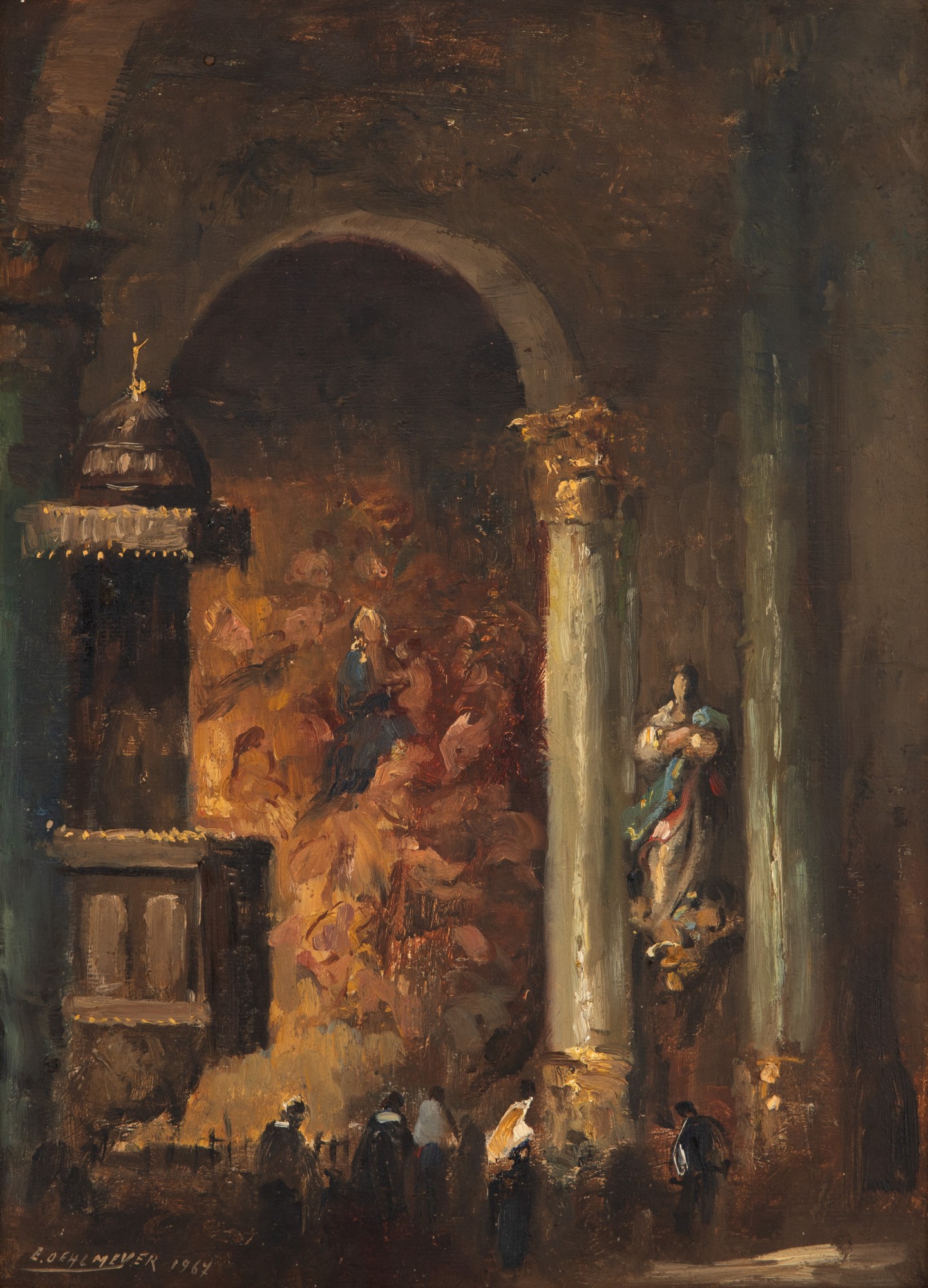 Edgard Oehlmeyer - Interior da Igreja